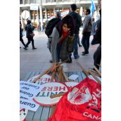 Rally for 160 food workers axed by SFU