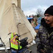 Stan - here since the beginning - expects the city to move in while campers are in court