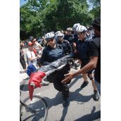 Police confiscated No One is Illegal banner, then returned it 