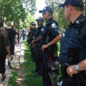 Police restricting entry to Allan Gardens public Park 