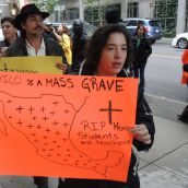 Protest demands safe return of kidnapped Mexican student teachers