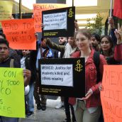Protest demands safe return of kidnapped Mexican student teachers