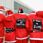 'Santas of Anarchy' Deliver Coal to Port Planners