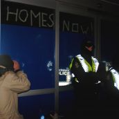 Arrestees inside send a message