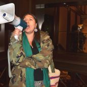 Kanahus Palfki Manuel of the Secwepemc Nation delivers the message