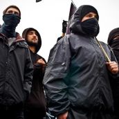 Protesters blocked the roads and intersections of the drive this morning and successfully diverted the torch