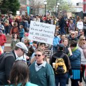 Dear Harper, We Are Not Terrorists. Victoria, April 15, 2012. Photo: Sandra Cuffe