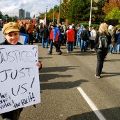 Occupy Surrey: George Bush Met by the War Criminal Welcoming Committee