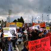 Occupy Surrey: George Bush Met by the War Criminal Welcoming Committee