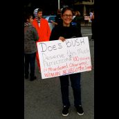 Occupy Surrey: George Bush Met by the War Criminal Welcoming Committee