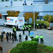 Occupy Surrey: George Bush Met by the War Criminal Welcoming Committee
