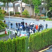 Occupy Surrey: George Bush Met by the War Criminal Welcoming Committee