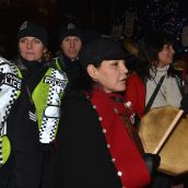 Police line, drum line.