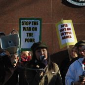 Residents demand police free streets in Vancouver's Downtown East Side