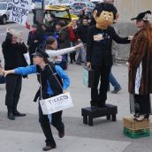 Tableau outside Broadway Station 