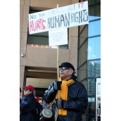 C-31 Hurts Human Rights. // El C-31 viola los derechos humanos. Vancouver, April 4 abril 2012. Foto: Sandra Cuffe