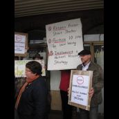Libby Davies at Housing Action Press Conference