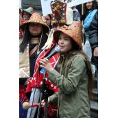 11-year-old Sliammon First Nation signer-songwriter Ta'Kaiya Blaney. Vancouver, March 26, 2012. Photo: Sandra Cuffe
