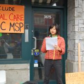 Bringing the struggle for universal public dental care to Premier Christy Clark's office
