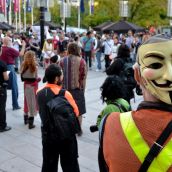 Dance party in support of Quebec student uprising