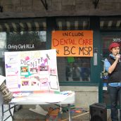 Bringing the struggle for universal public dental care to Premier Christy Clark's office