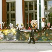 Giant painted banner