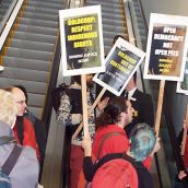 Blocked by security and police from attending the AGM