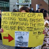 Vigil for Navarone Woods - executed by transit cops