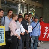 Information picket outside Pacific Rim Mining AGM