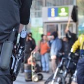 Heavy police presence 