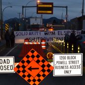 making use of handy road signs 
