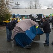 Tenters Turfed from Fraser Shelter 