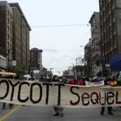Protest starts at the Sequeal 138 condo site 
