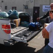 Loading up with City of Vancouver truck 