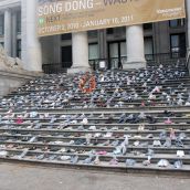 Shoes representing murdered women