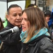 Kristin Henry and Grand Chief Stewart Phillip