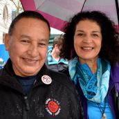 Grand Chief Stewart Phillip and tireless activist Shirly Samples