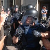 one cop riot
