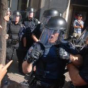 one cop riot