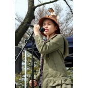 11-year-old Sliammon Nation singer-songwriter Ta'Kaiya Blaney. Vancouver, April 22, 2012. Photo: Sandra Cuffe