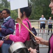 Letting the refugees know they are supported