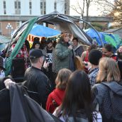 Audrey Siegl addresses Super InTent City rally 