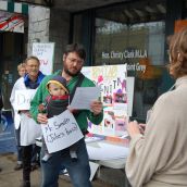 Bringing the struggle for universal public dental care to Premier Christy Clark's office