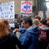 Vigil for Ashley Machiskinic - murdered in the Downtown Eastside