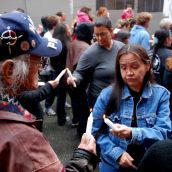 Vigil for Ashley Machiskinic - murdered in the Downtown Eastside