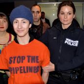 Activist Kim Heartty in custody. 