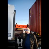 Israeli ships protest - cop videographer