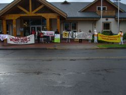 Enbridge representatives are issued a final trespass notice by the Likhts’amsiyu Clan of the Wet’suwet’en Nation