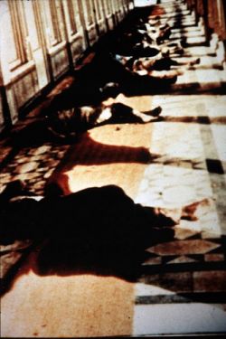 Dead bodies lying in the Golden temple complex during operaion blue star on the orders of the then Prime Minister of India, Indira Gandi. Her chosen means of conflict resolution was VIOLENCE and MURDER. Would you be an "ARDENT ADMIRER" of a person like this? Dead bodies lying in the Golden temple complex during operaion blue star on the orders of the then Prime Minister of India, Indira Gandi. Her chosen means of conflict resolution was VIOLENCE and MURDER. Would you be an "ARDENT ADMIRER" of a person like this?