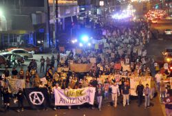 Solidarity march in Mexicali